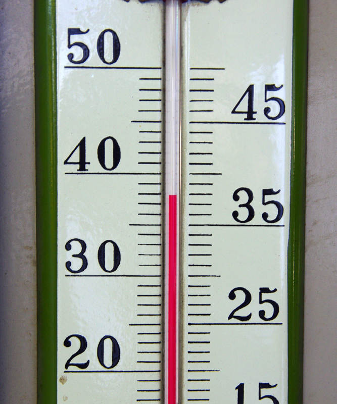 駅にあった温度計